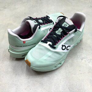 On Running Mint and Black Athletic Shoes